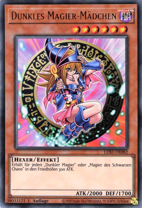 YuGiOh Karten Toon Dunkles Magier-Mädchen Ultra Rare 6 Karten Set deutsch 